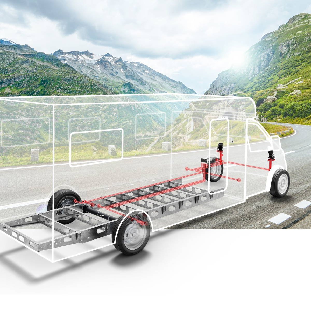 AL-KO Comfort Drive semi-actief onderstel op camperchassis